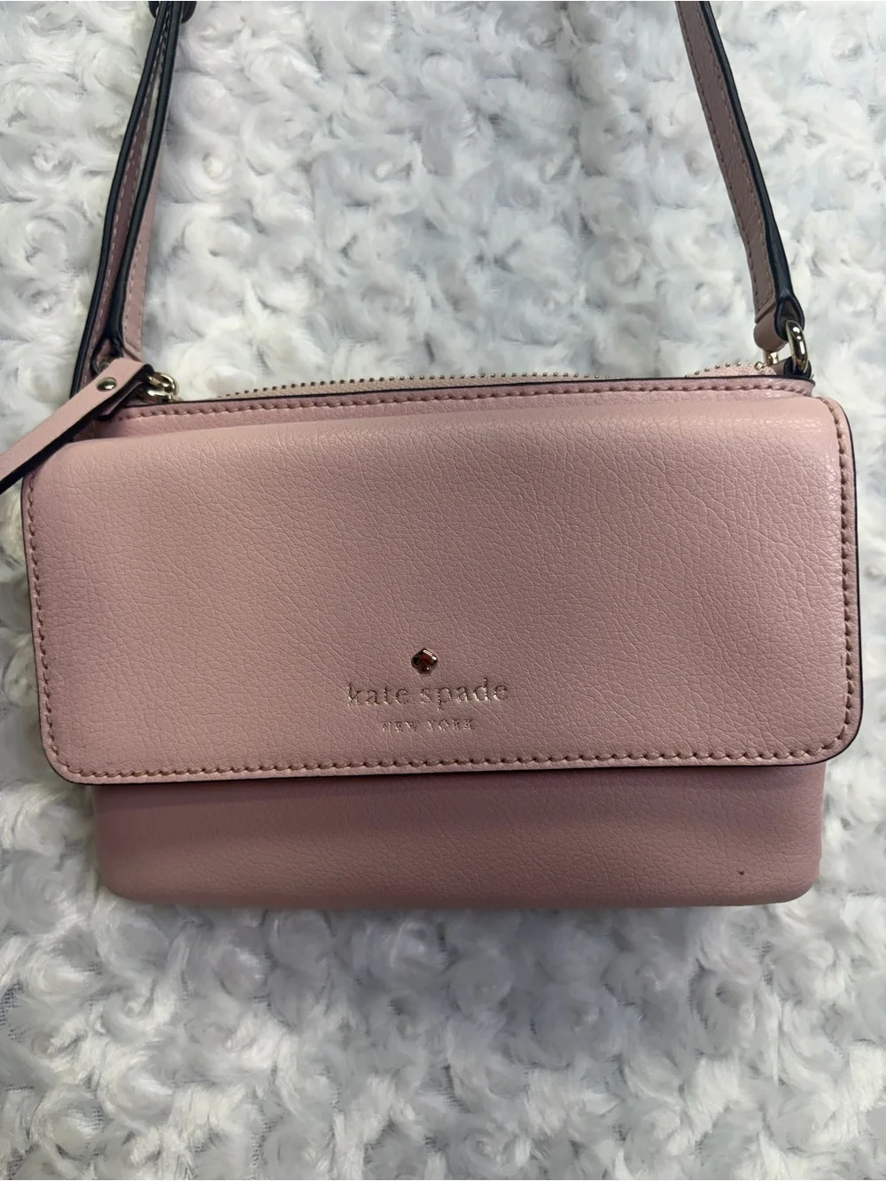 KATE SPADE Pink soft Leather adjustable Crossbody bag